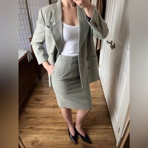 Vintage wool skirt suit